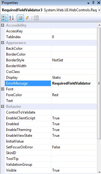 ASP.NET kursus - egenskaber på validator - fjernundervisning