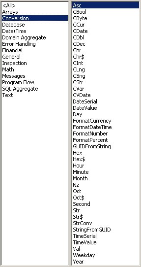 Access VBA kursus - indbyggede VBA funktioner, conversion - fjernundervisning