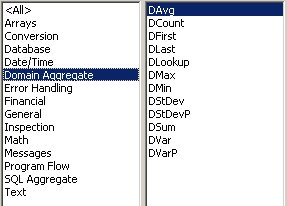 Access VBA kursus - indbyggede VBA funktioner, domain aggreate- fjernundervisning