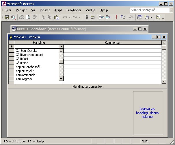 Access VBA kursus - Makroer 1 - fjernundervisning